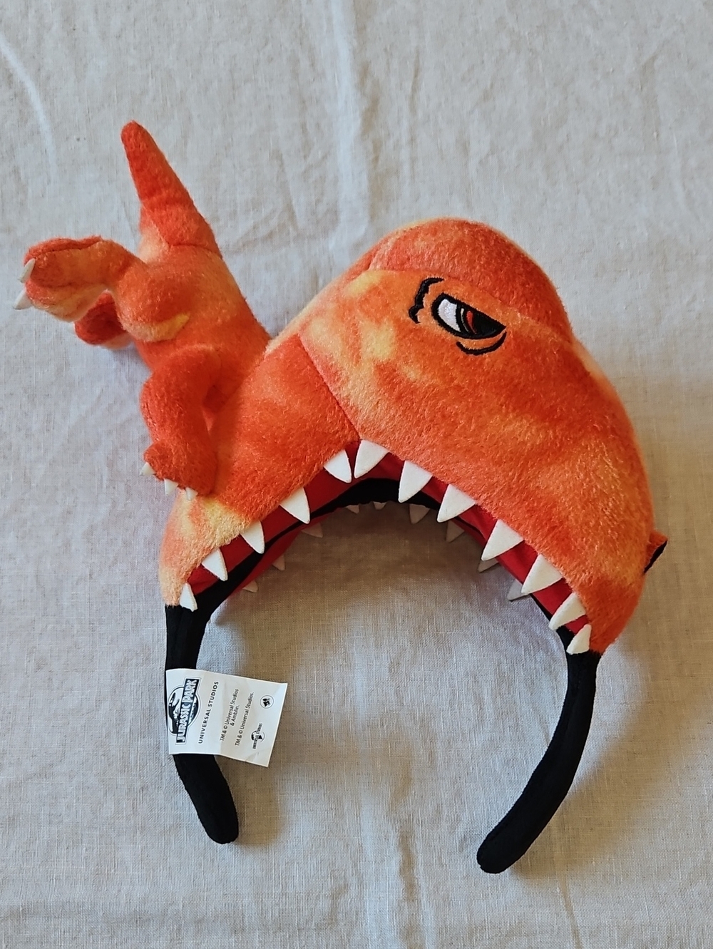 Jurassic Park Tyrannosaurus Rex Headband In Orange Adult One Size Fits Most